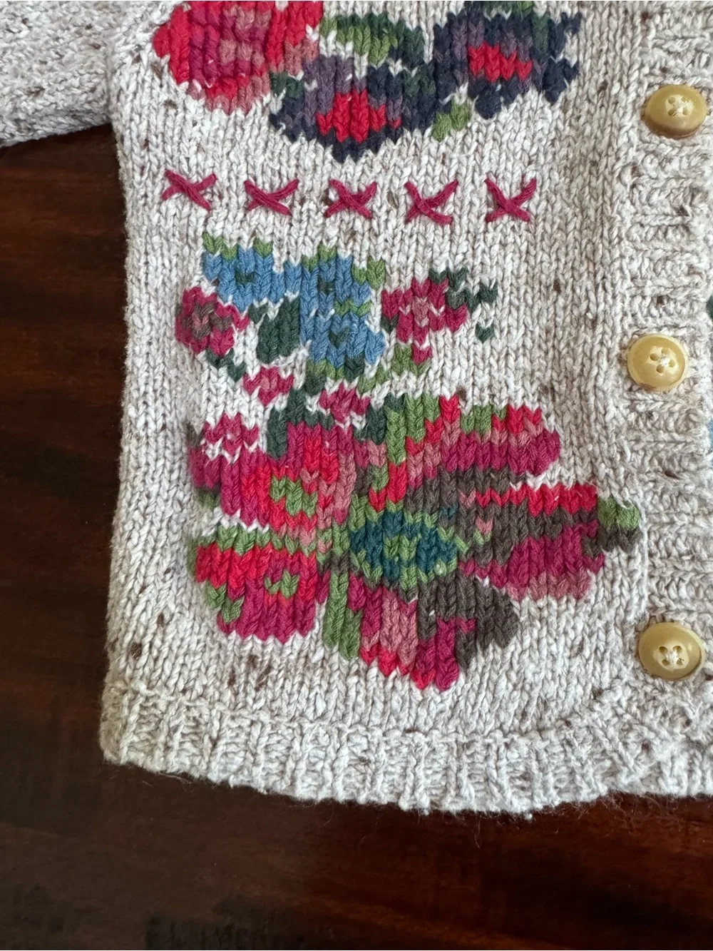 Vintage Multicolored Baby Gap Cardigan 90s Floral Baby Toddler S 3-12 Months